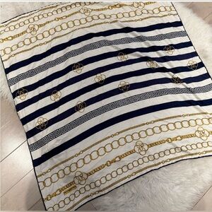 Versace 1969 Gold and Navy Scarf